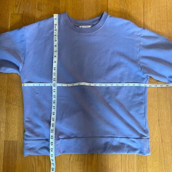 Athleta Purple Retroplush Crewneck Sweatshirt with Hidden Pocket - Picture 10 of 10